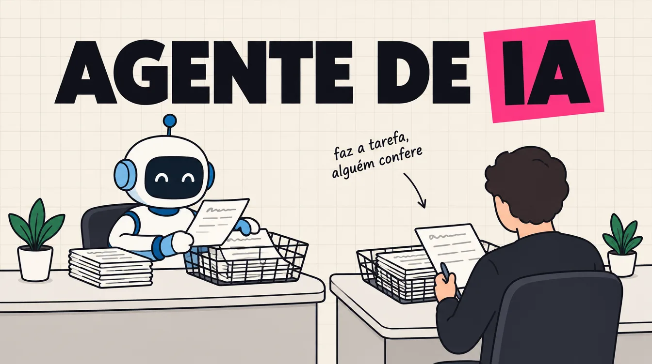 Robozinho de escritório lê uma pilha de notas e deixa tudo numa bandeja que uma pessoa confere antes de seguir