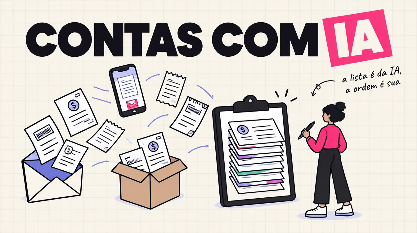 Boletos e notas chegam do e-mail, do celular e de uma caixa e caem numa prancheta só, onde uma pessoa decide a ordem