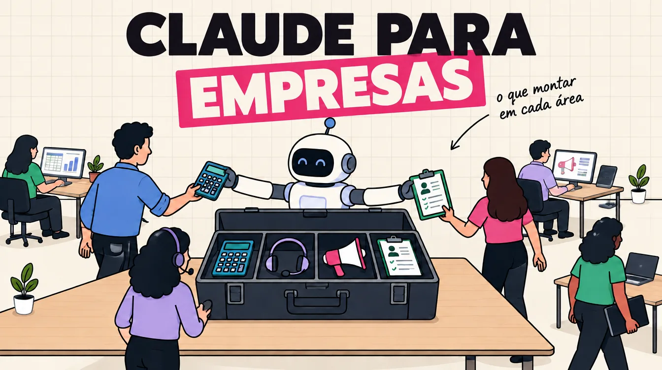 Robô entrega a cada colega a ferramenta da sua área, tirada de uma caixa de ferramentas aberta no meio da mesa