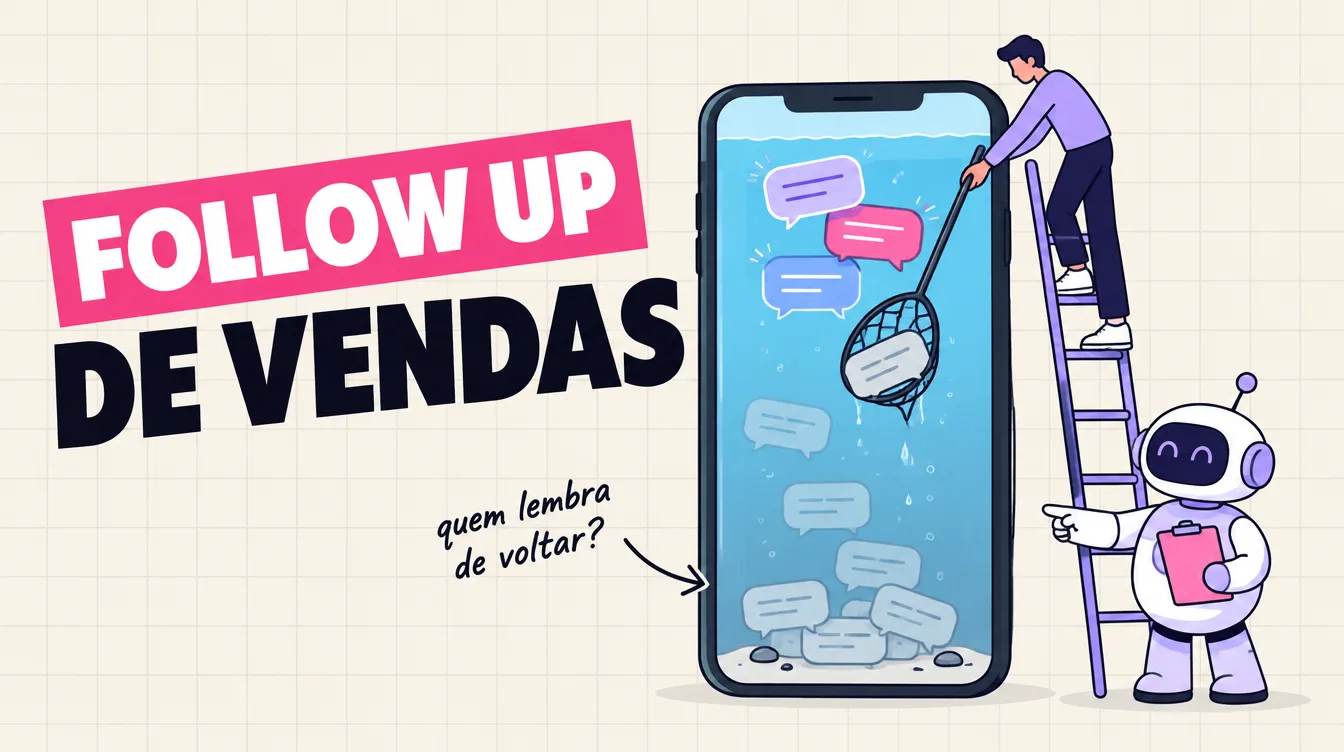 Conversas antigas afundam num celular como num aquário enquanto um vendedor pesca uma de volta com uma rede